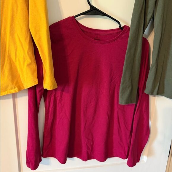 Wonder Nation Yellow and Pink Long Sleeve Tees - Picture 4 of 9